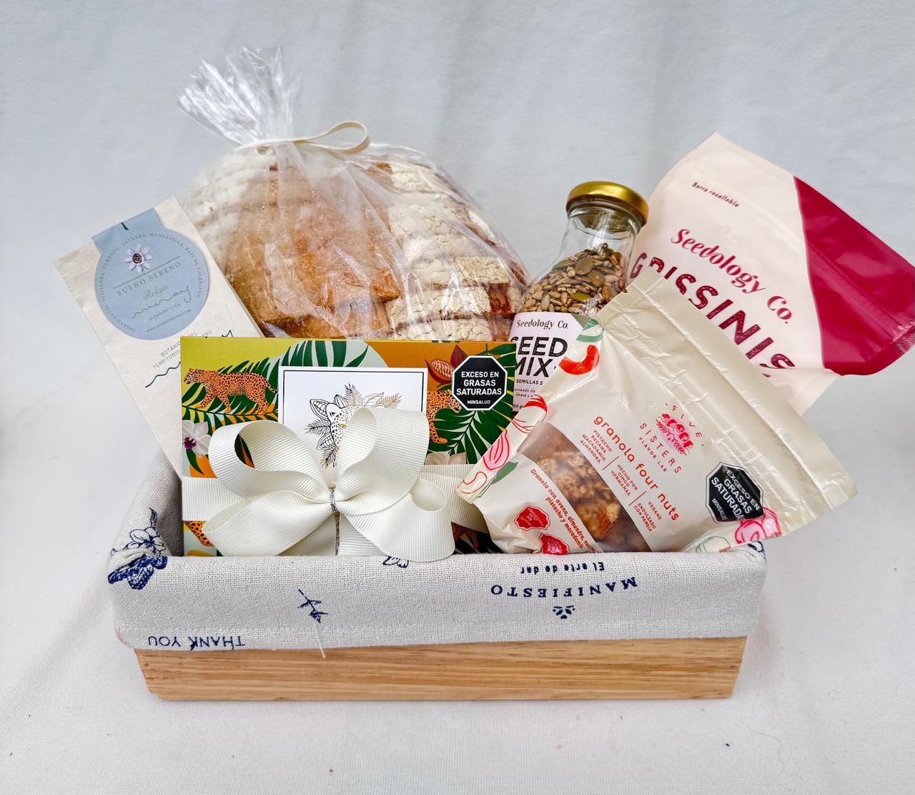 Saludable- Pan Artesanal, Grisinis, semillas, Granola y Té