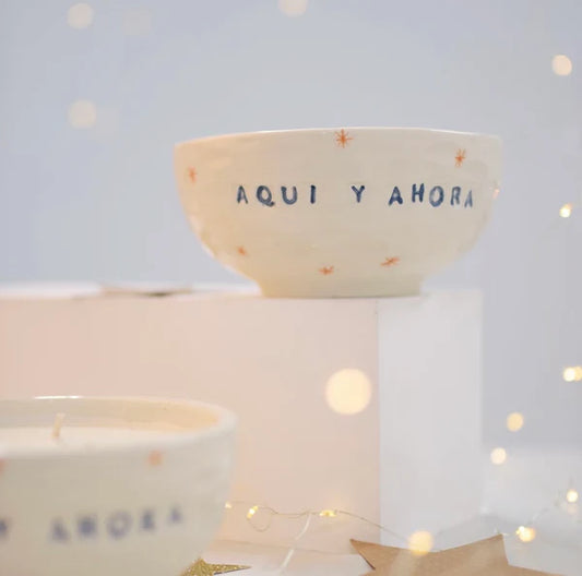 vela de ceramica hacha a mano aqui y ahora