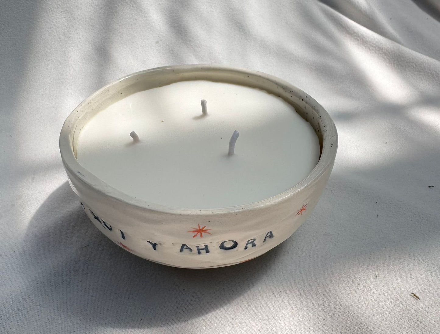 Vela artesanal en Cerámica – "Aquí y Ahora"