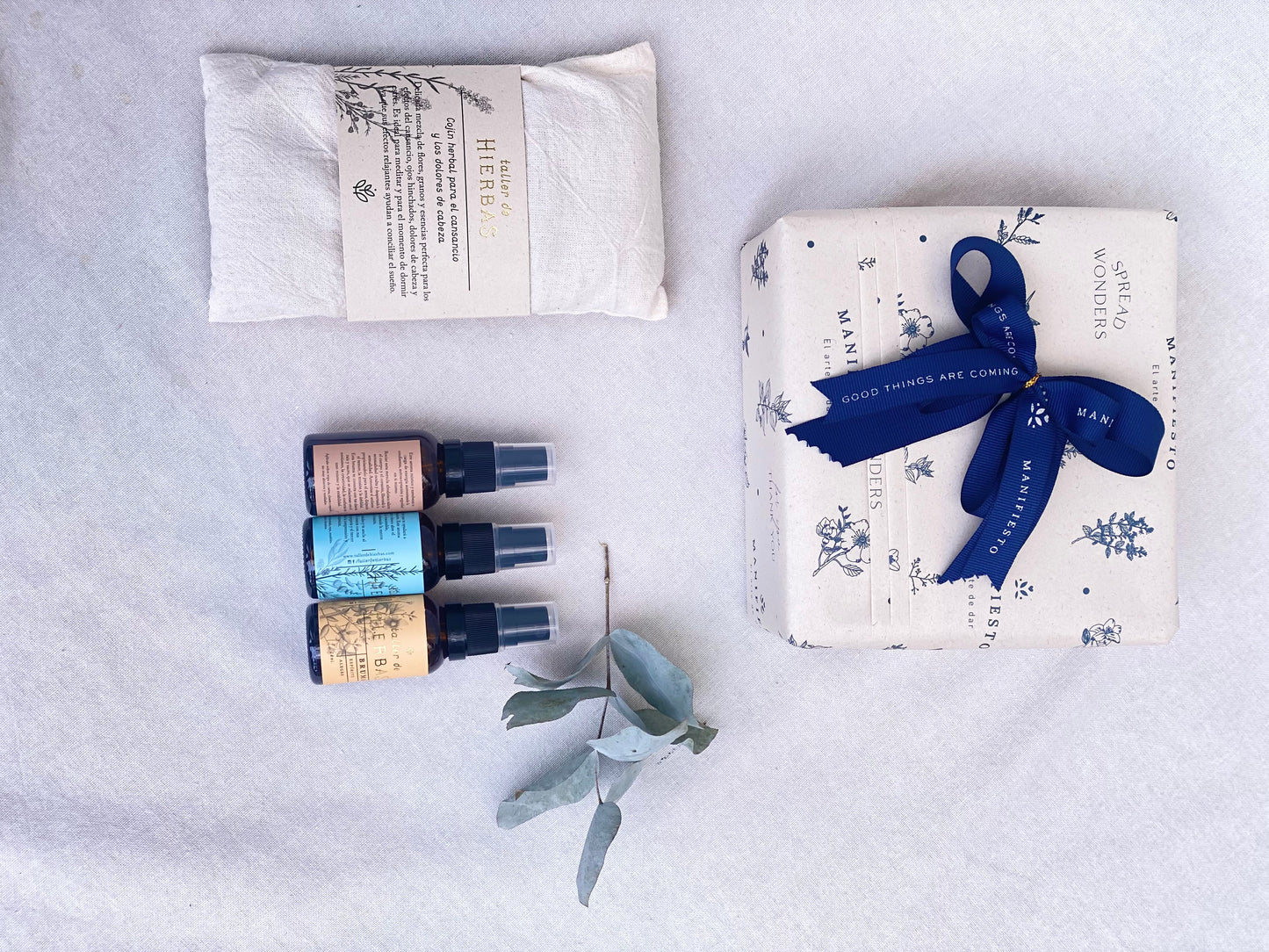 cojin herbal y set de minibrumas