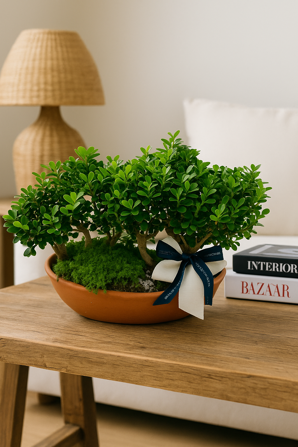 bonsai de bosquiecito en una mesa