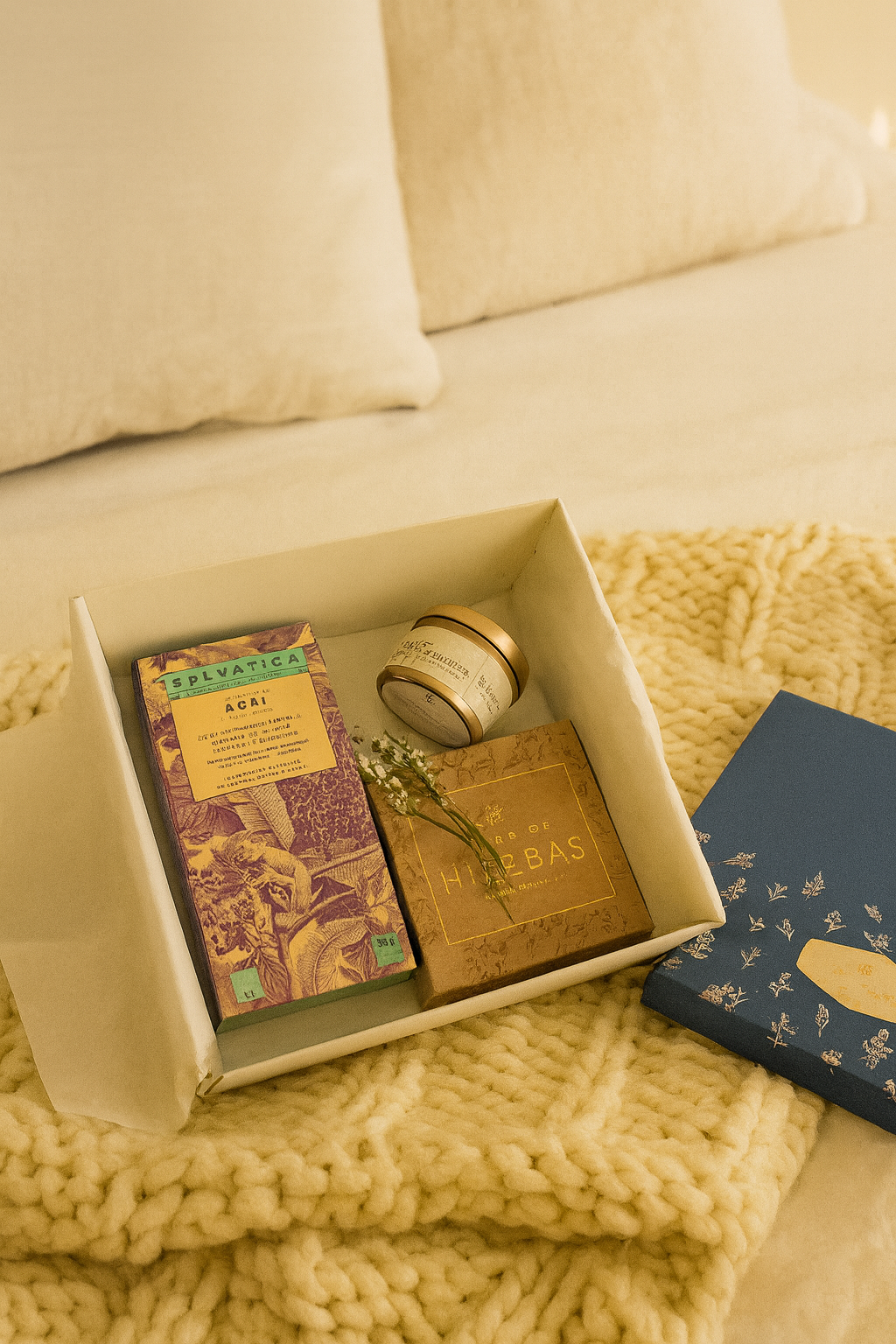 Get well soon |cajita con tes, vela y mini brumas