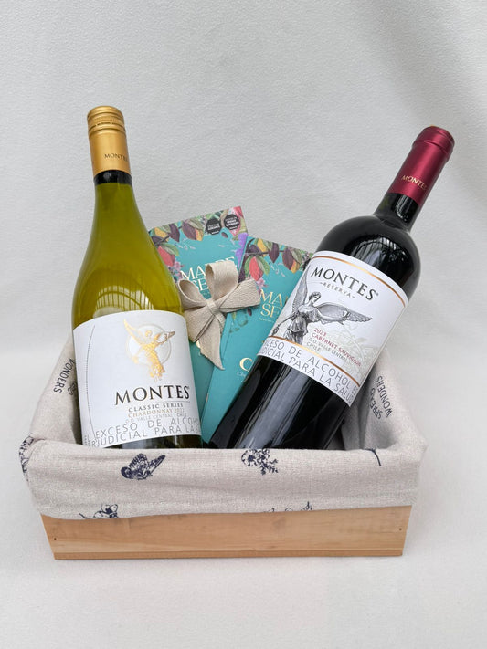 Duo de vinos y chocolates