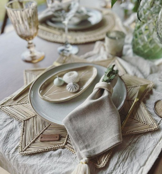 Servilletas con borlas