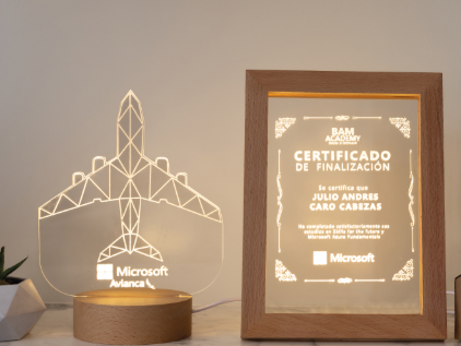 Galardón acrílico marcado