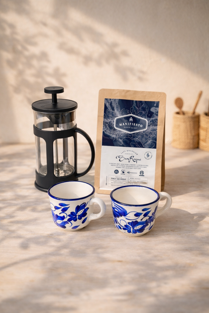 Café Artesanal Orgánico con Prensa y Tacitas de El Carmen de Viboral