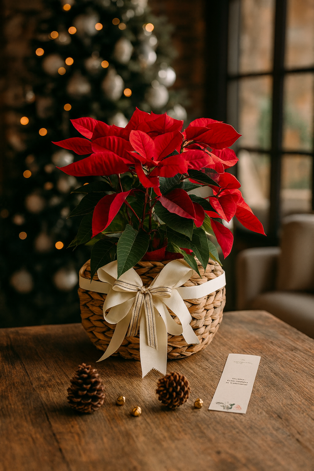 Poinsettia en Matero de bomba