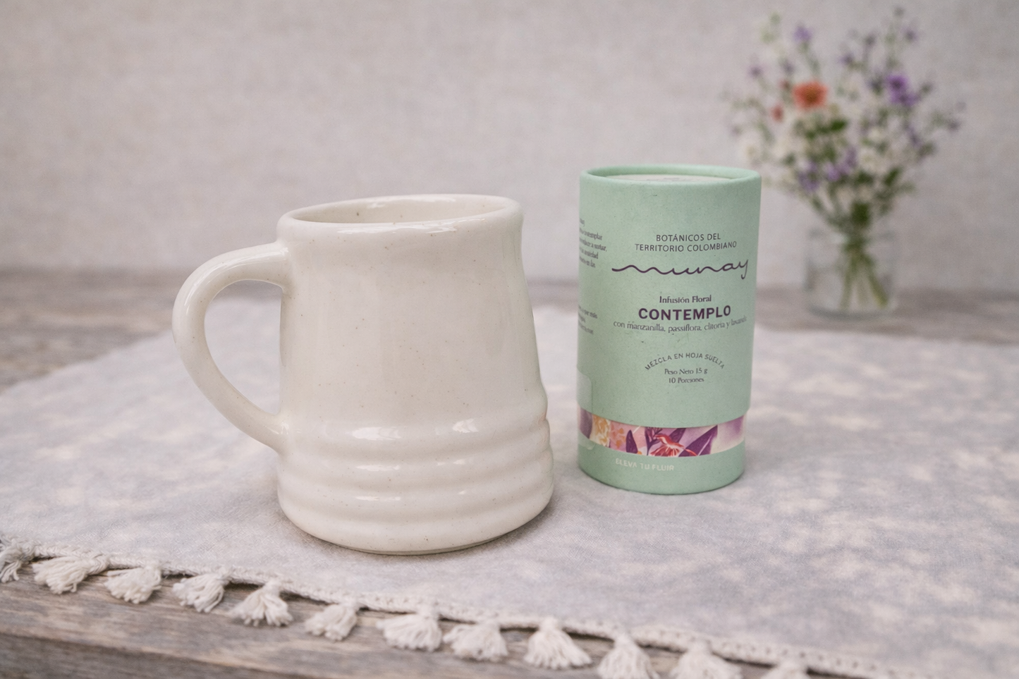 Tubito de te y mug artesanal