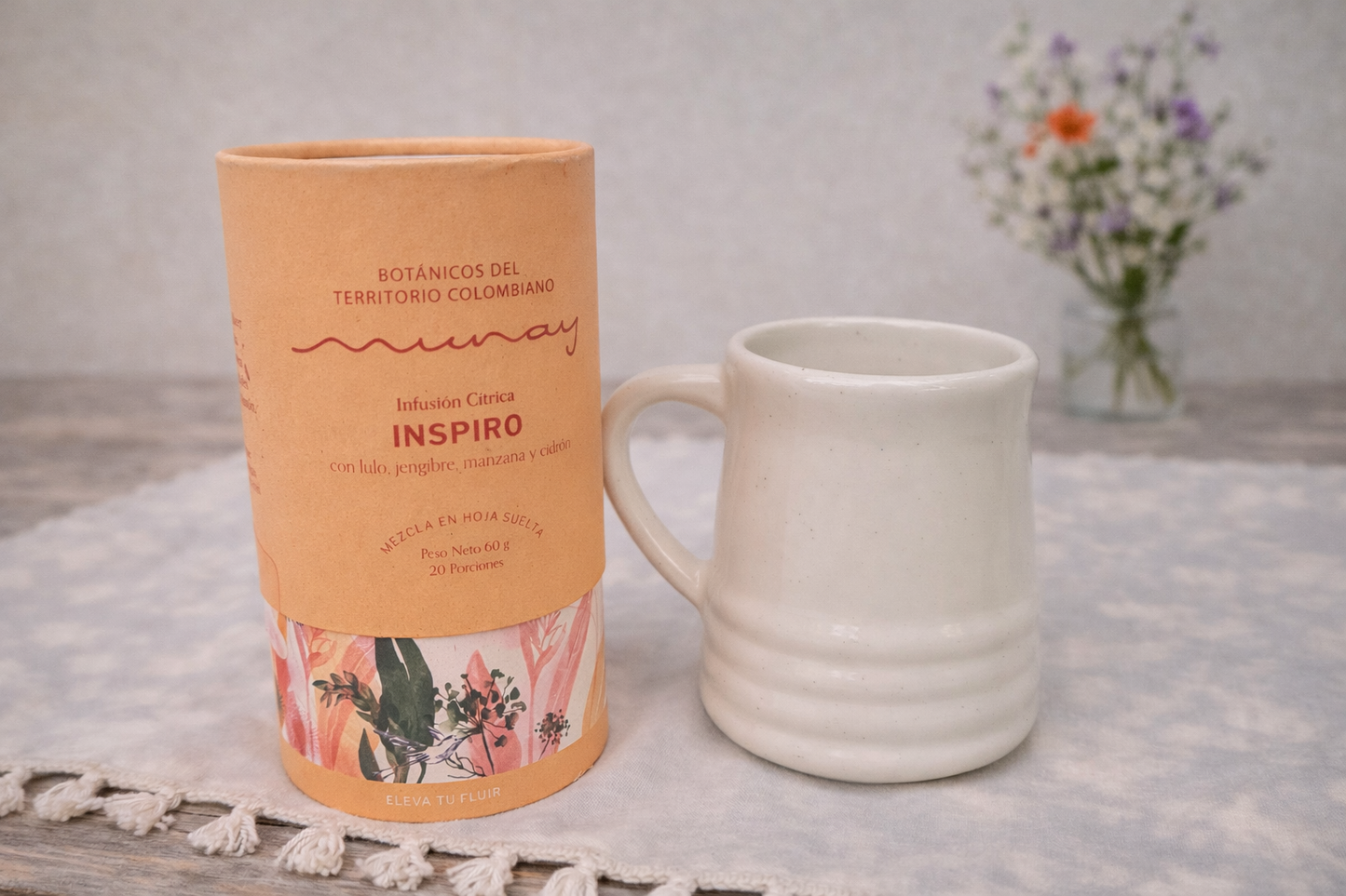 Tubito de te y mug artesanal