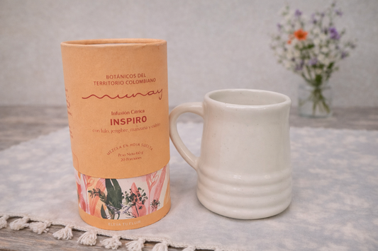 Tubito de te y mug artesanal