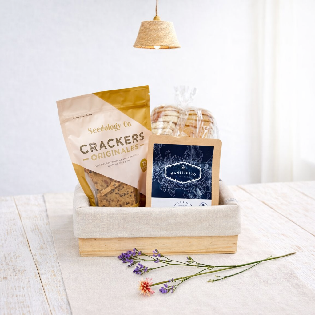 Gracias- Ancheta con pan, crackers y café