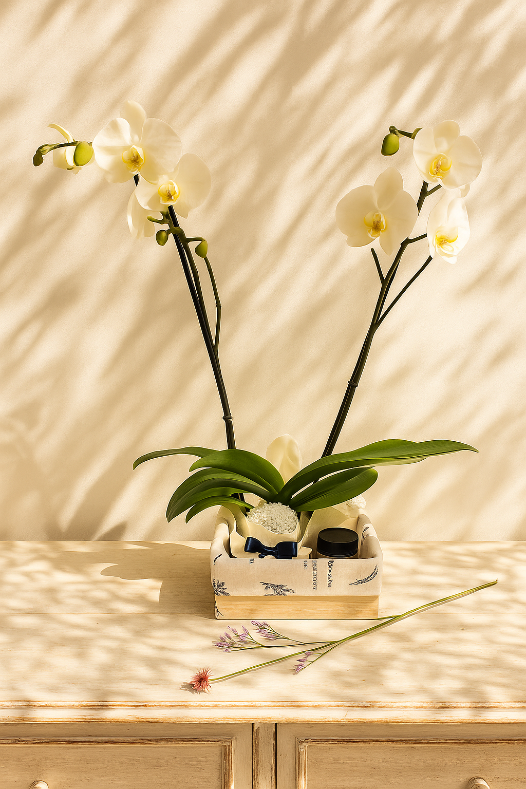 Orquídea con vela Bogotá  | Una luz para ti