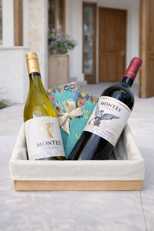 Duo de vinos y chocolates
