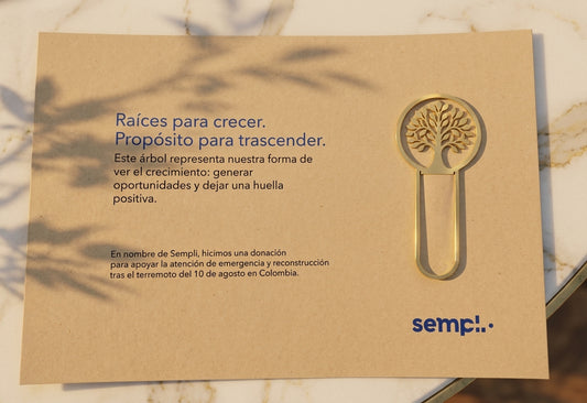 Separador bañado en oro corporativo