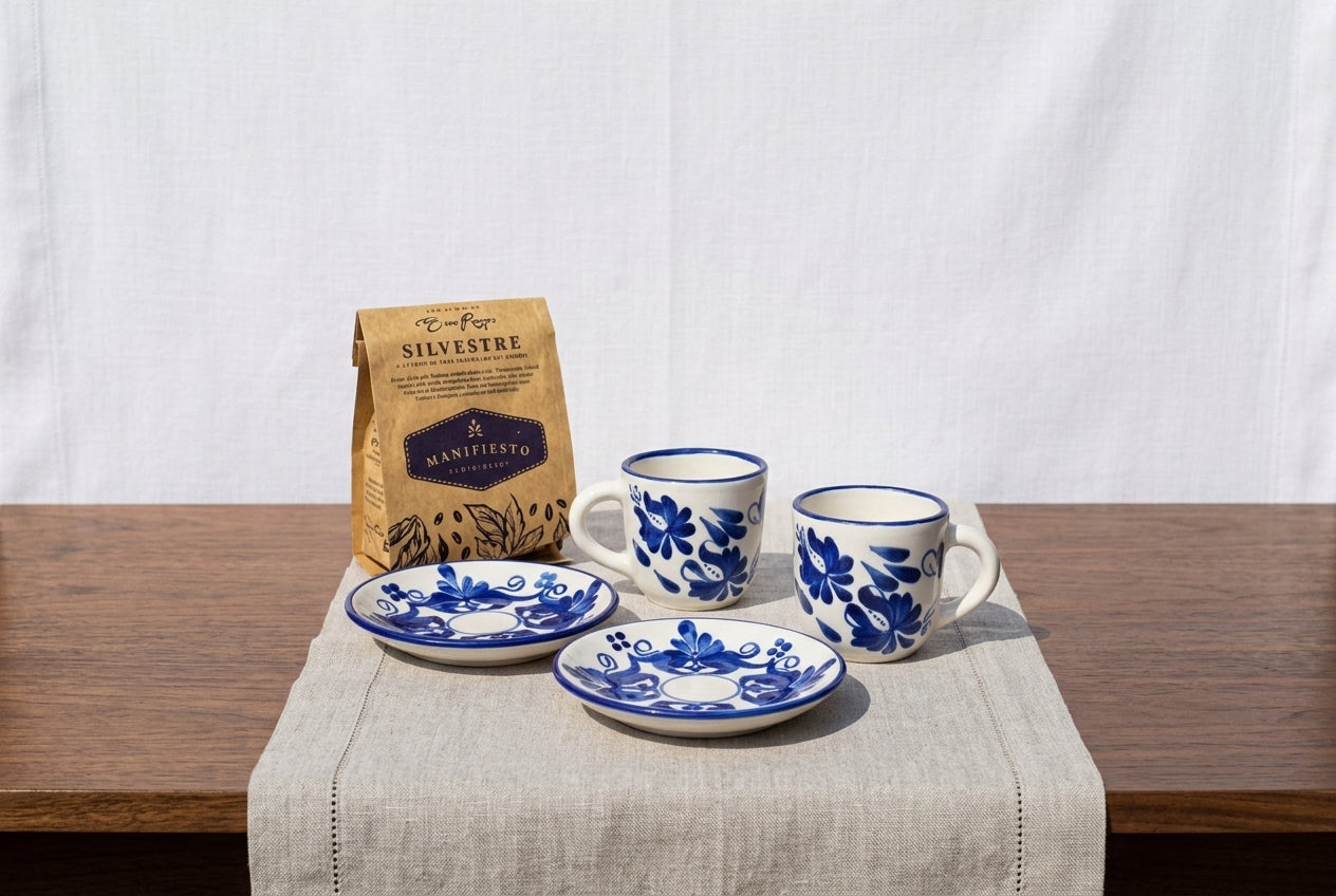 Set de café, mugs y platicos