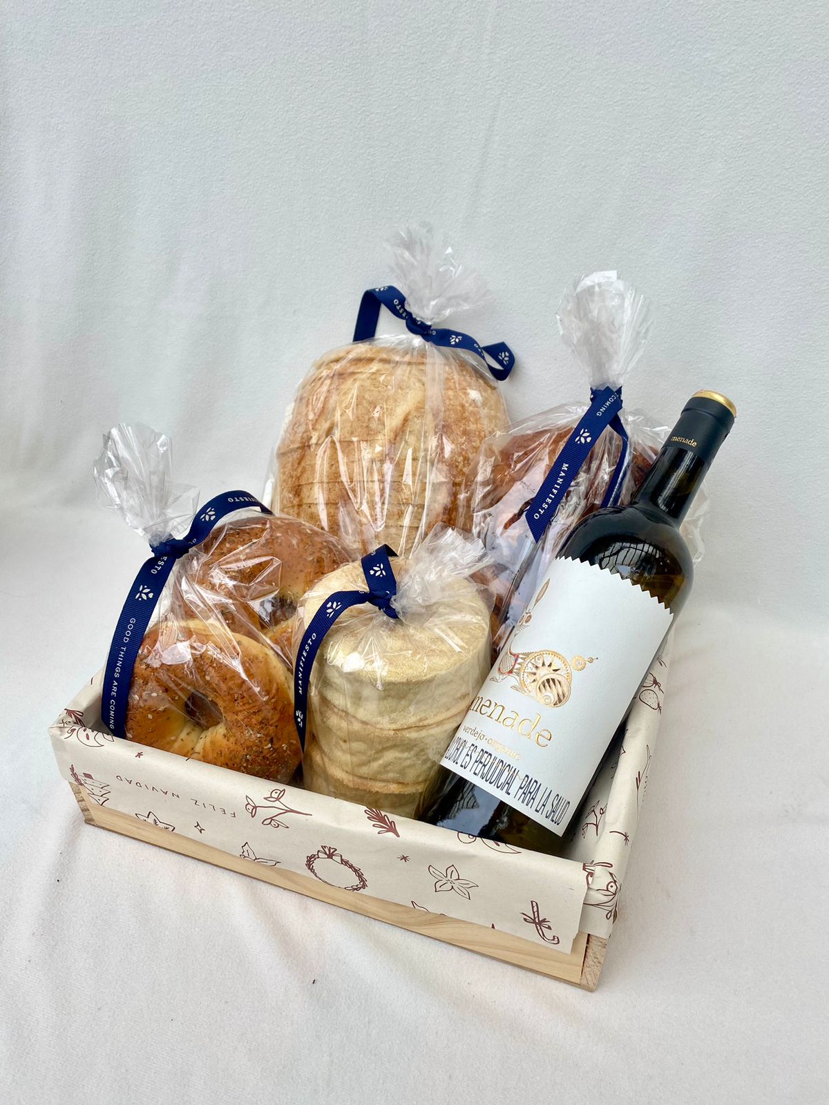 Navidad con panes y vino