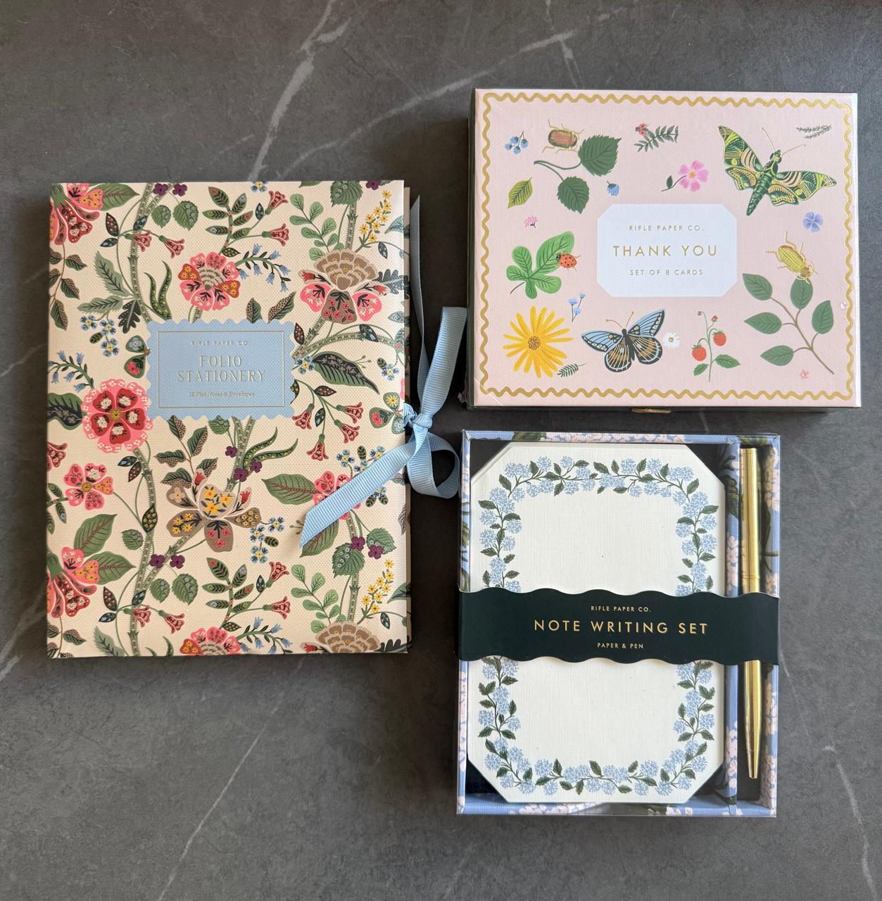 Tarjetas writing set- Alianza Antílope y Patronato