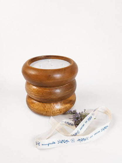 Vela Madera Burbujas