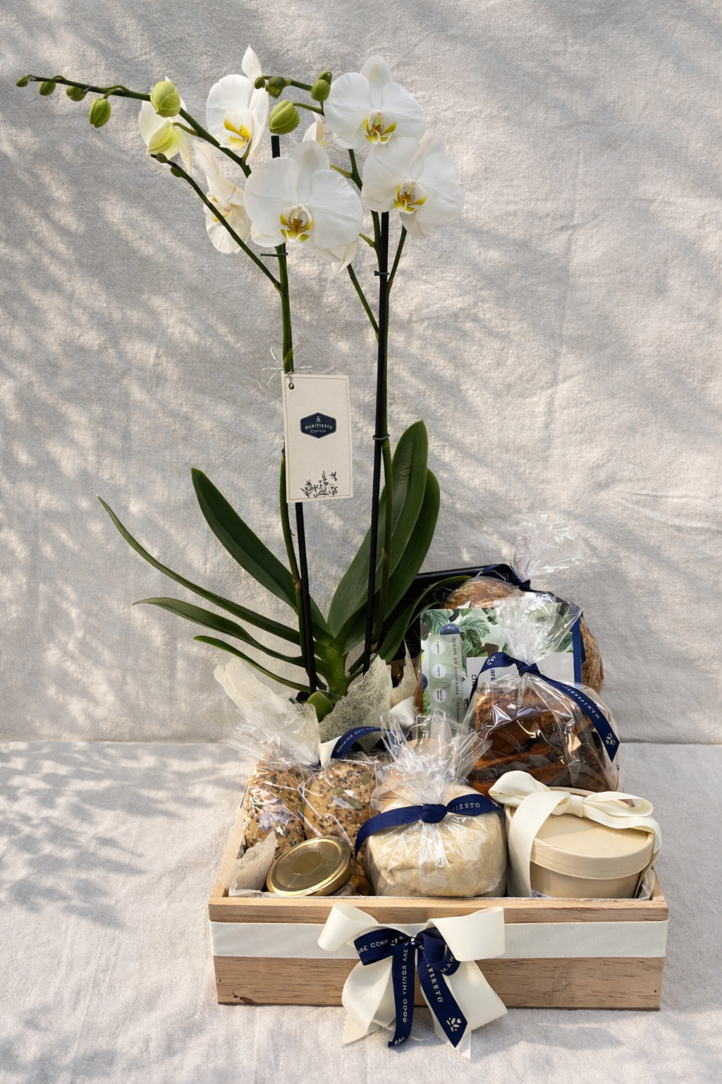 Full con Orquídea- Orquídea, Panes, Queso y Conservas