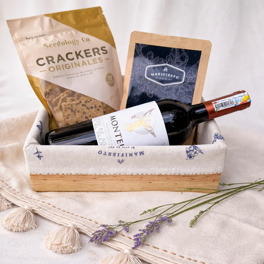Gracias 4- Ancheta con vino,  crackers y café