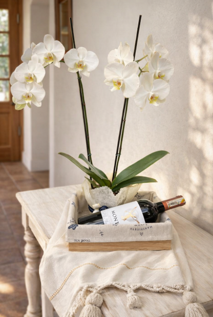 Celebrar- Vino con orquídea